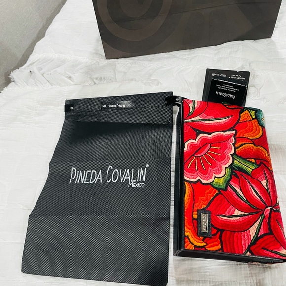 NWT PINEDA COVALIN HOOK SILK ISTMO CLUTCH - Picture 5 of 8